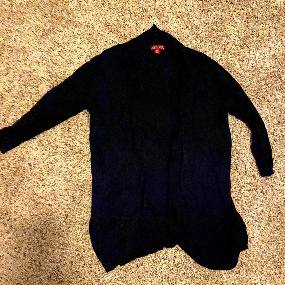 Merona Black 3/4 Sleeve Cardigan- Worn Once